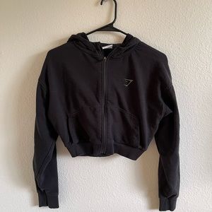 gymshark’s cropped zip up hoodie